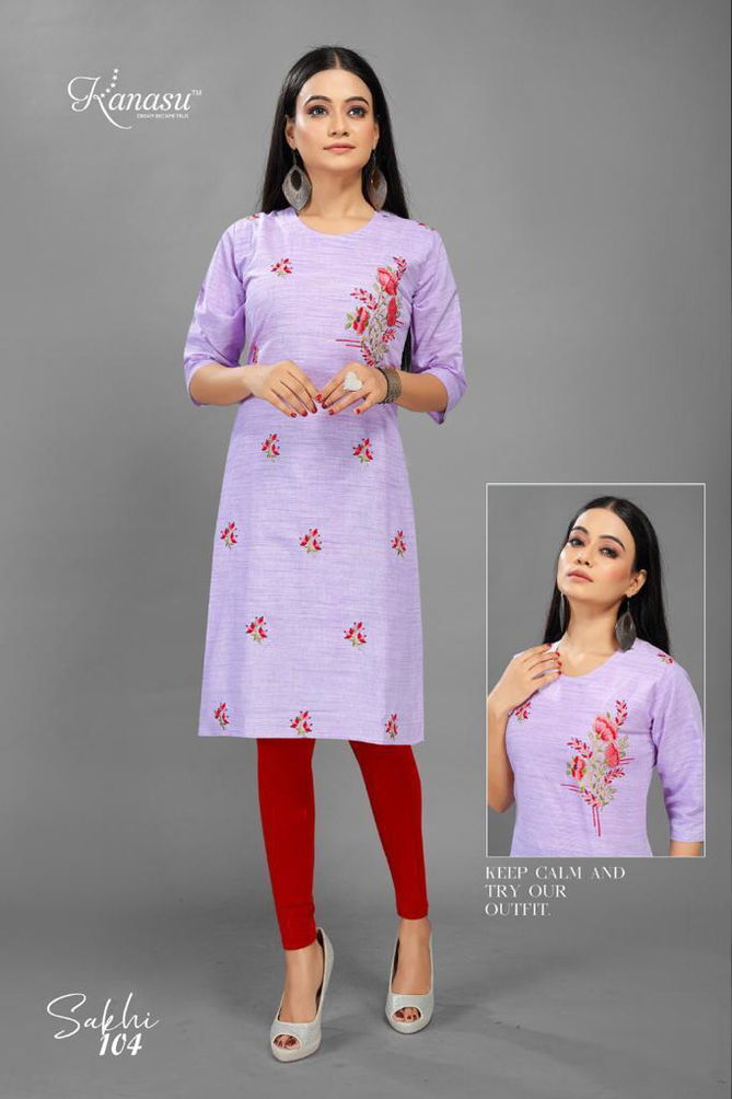 Kanasu Sakhi Latest Regular Wear Khadi Printed Kurti Collection